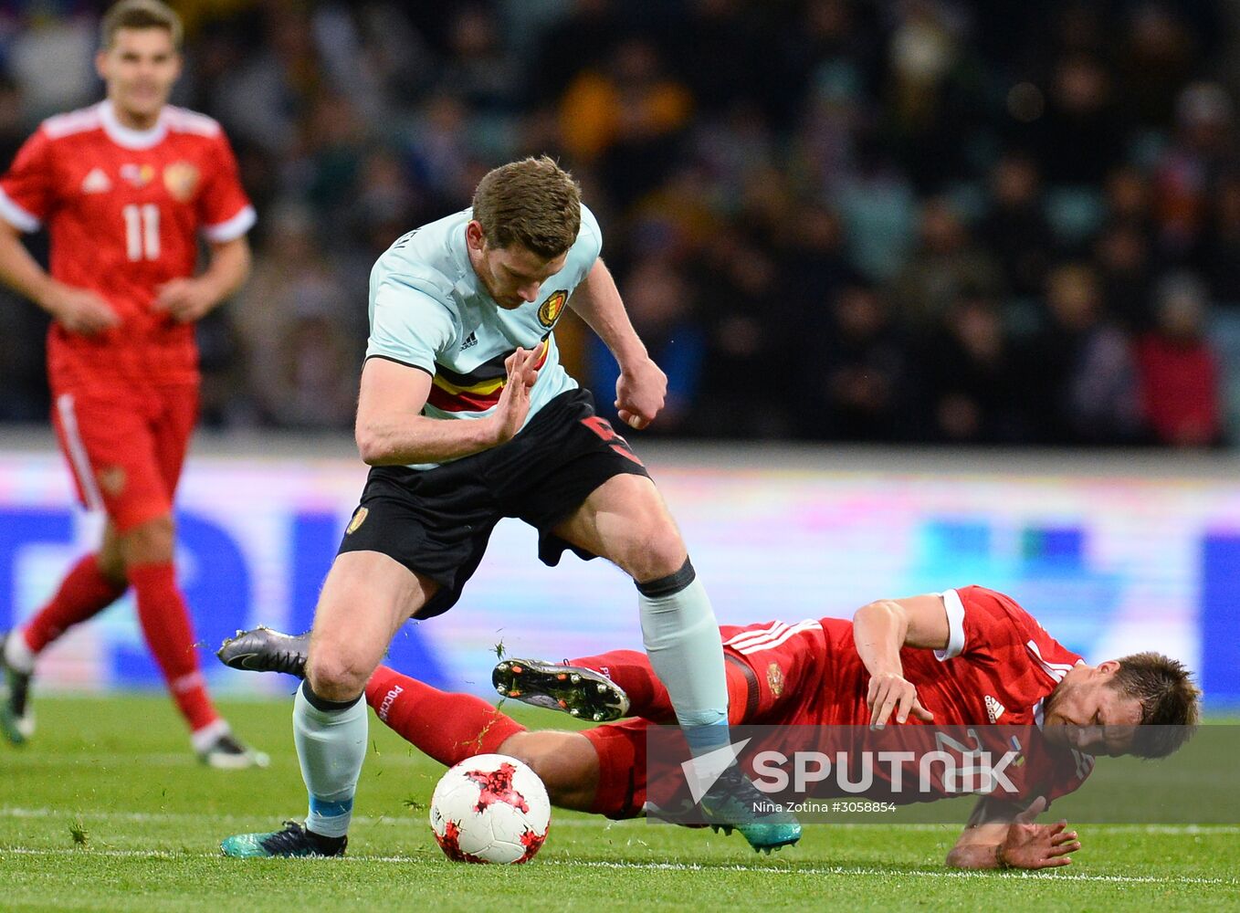Football friendly Russia vs. Belgium