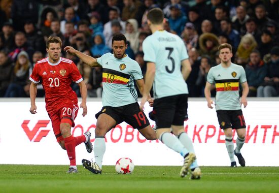 Football friendly Russia vs. Belgium