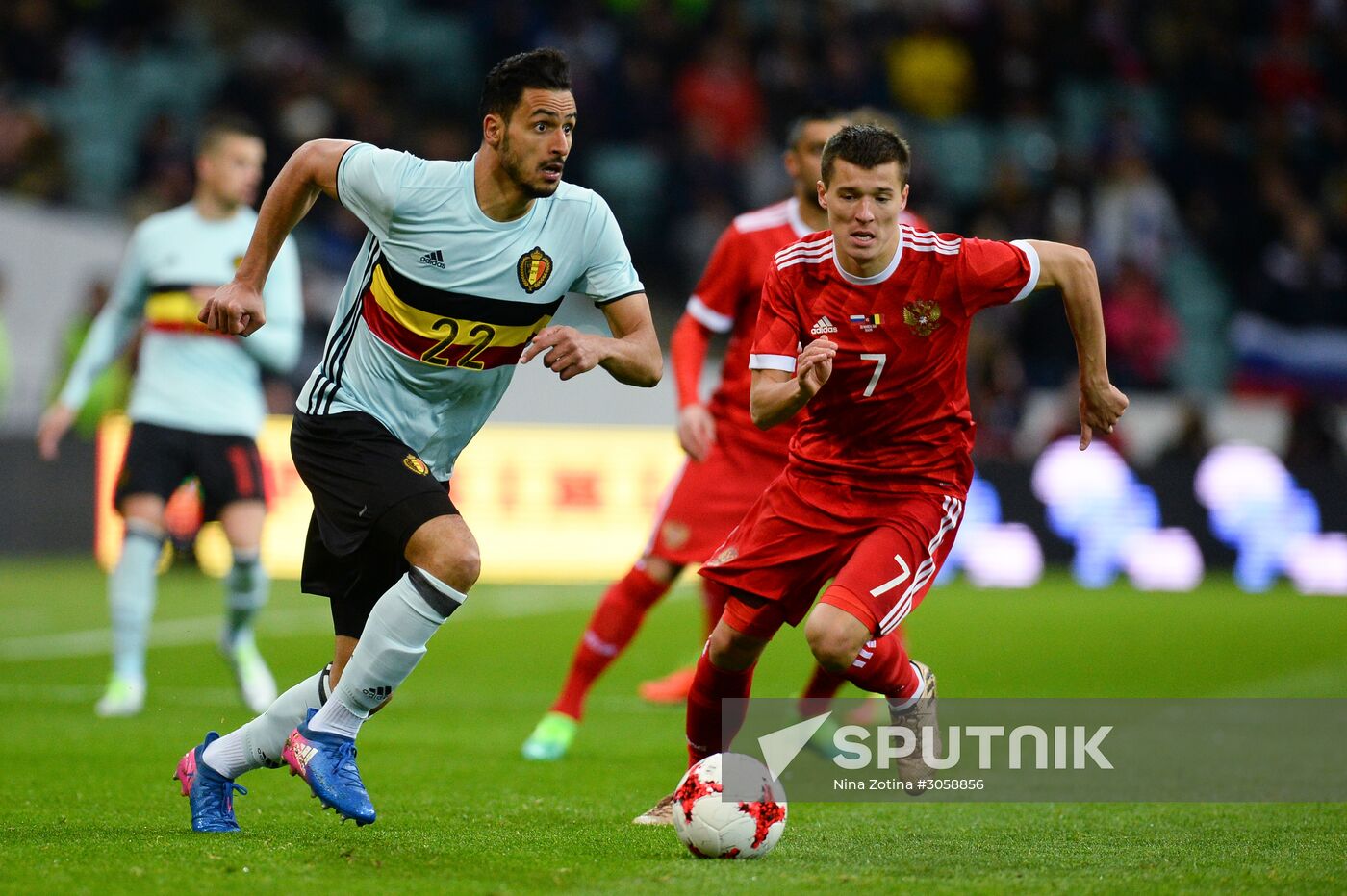 Football friendly Russia vs. Belgium