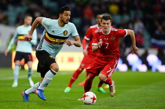 Football friendly Russia vs. Belgium