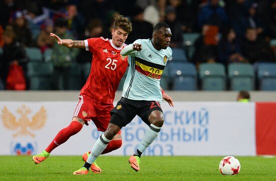 Football friendly Russia vs. Belgium