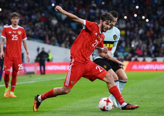 Football friendly Russia vs. Belgium