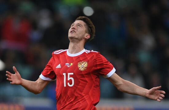 Football friendly Russia vs. Belgium