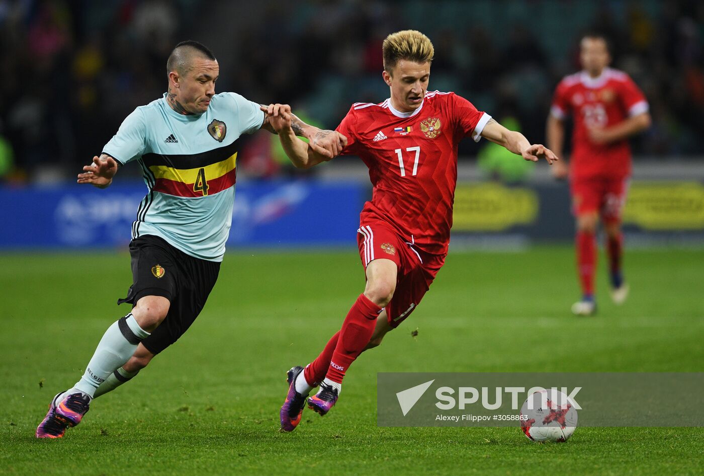 Football friendly Russia vs. Belgium