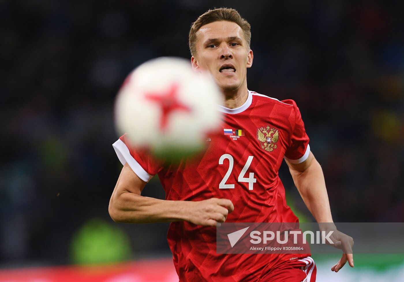 Football friendly Russia vs. Belgium