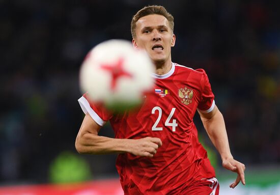 Football friendly Russia vs. Belgium