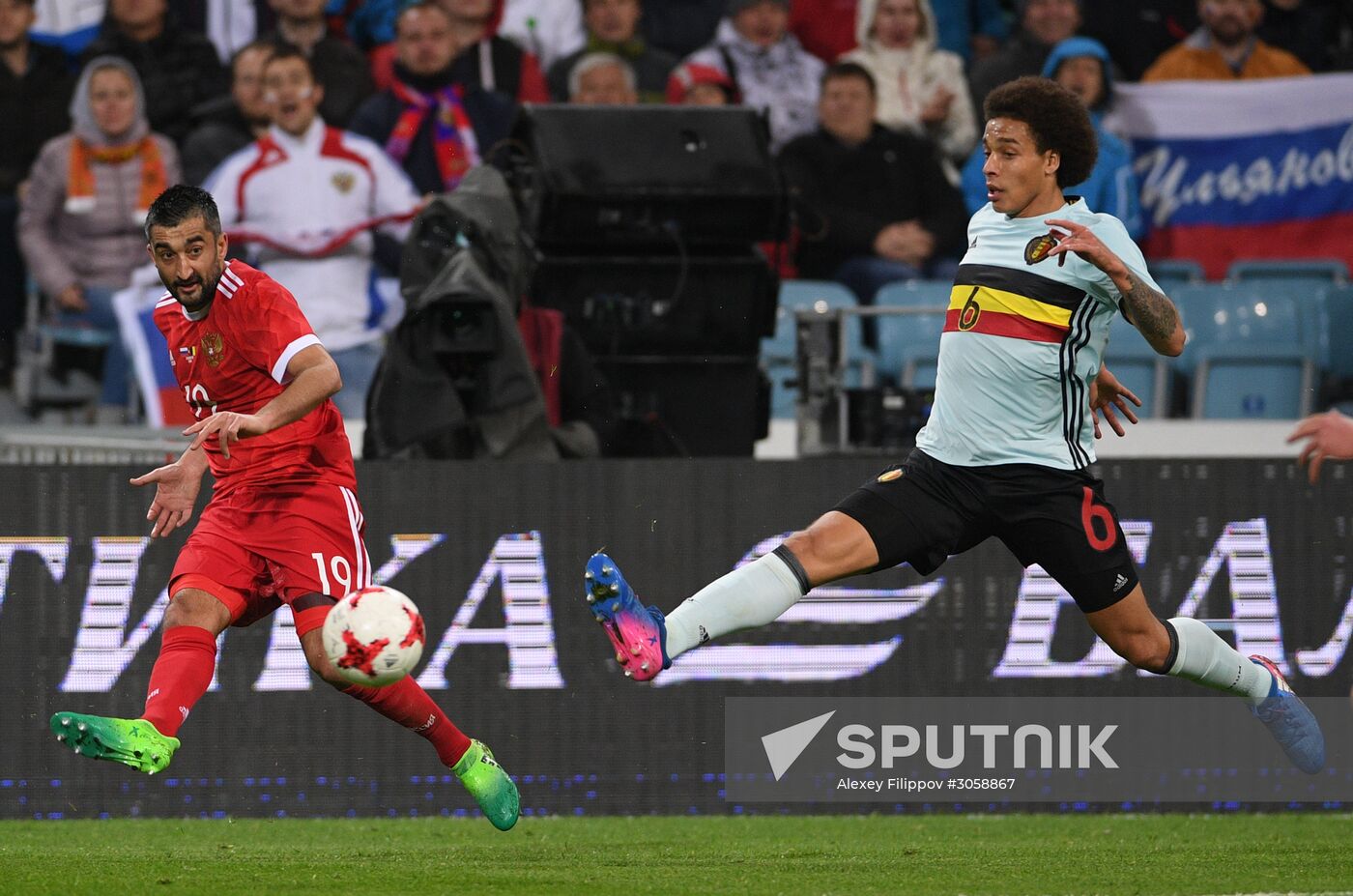 Football friendly Russia vs. Belgium