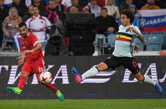 Football friendly Russia vs. Belgium
