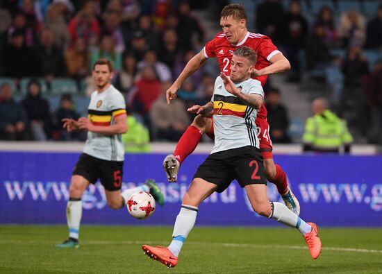 Football friendly Russia vs. Belgium