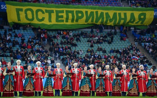 Football friendly Russia vs. Belgium