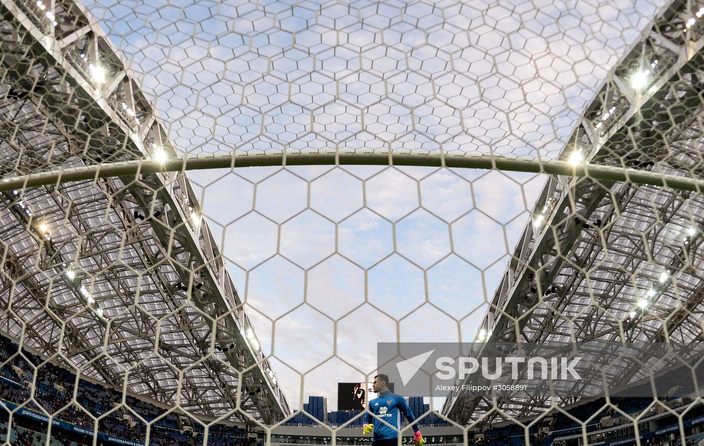 Football friendly Russia vs. Belgium