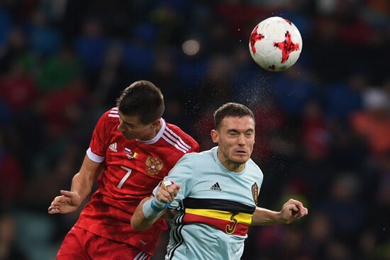 Football friendly Russia vs. Belgium