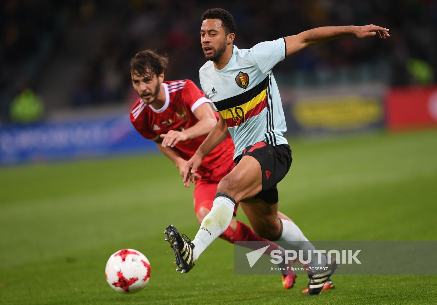 Football friendly Russia vs. Belgium