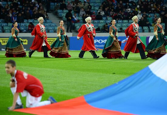 Football friendly Russia vs. Belgium