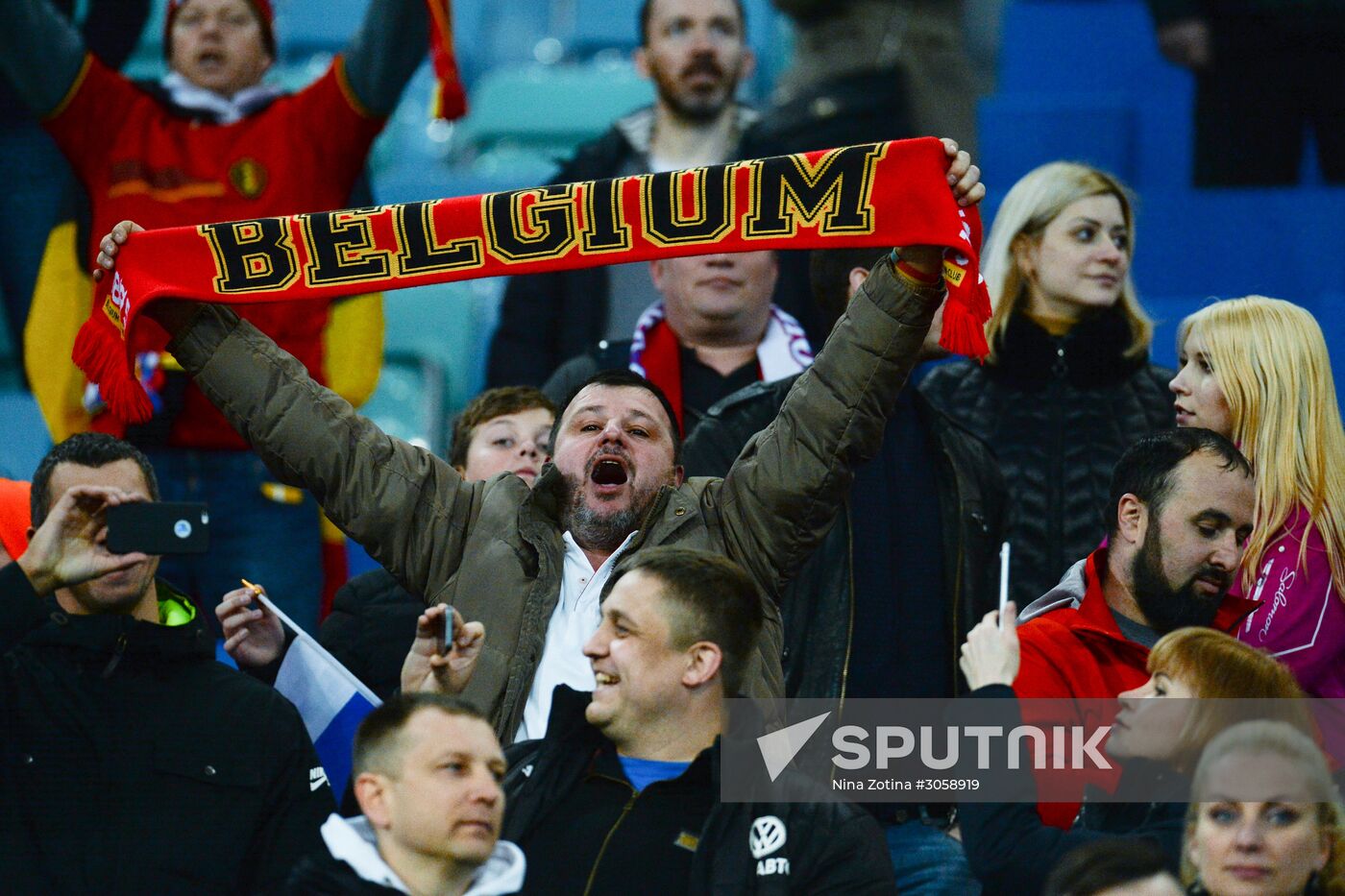 Football friendly Russia vs. Belgium