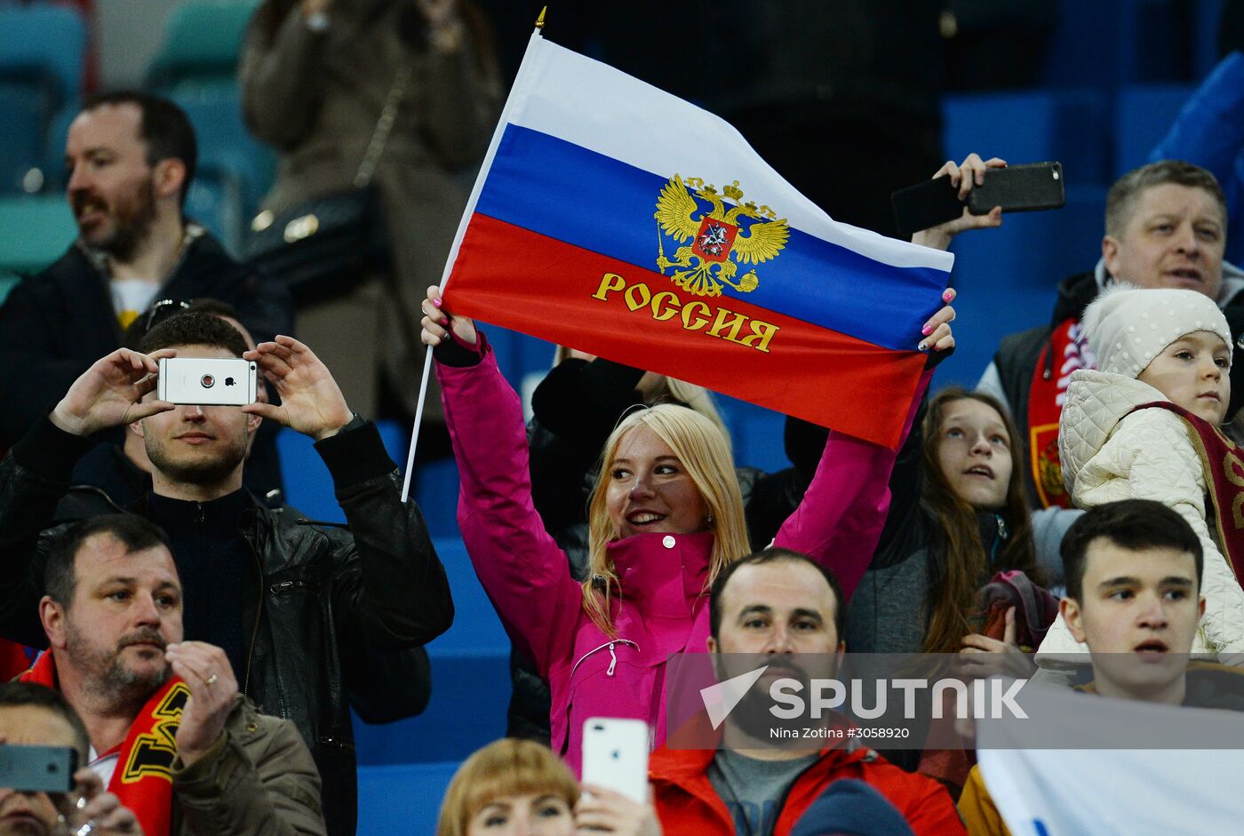 Football friendly Russia vs. Belgium