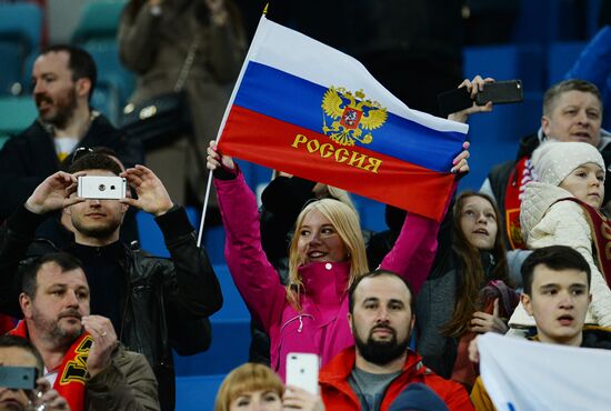 Football friendly Russia vs. Belgium