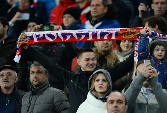 Football friendly Russia vs. Belgium