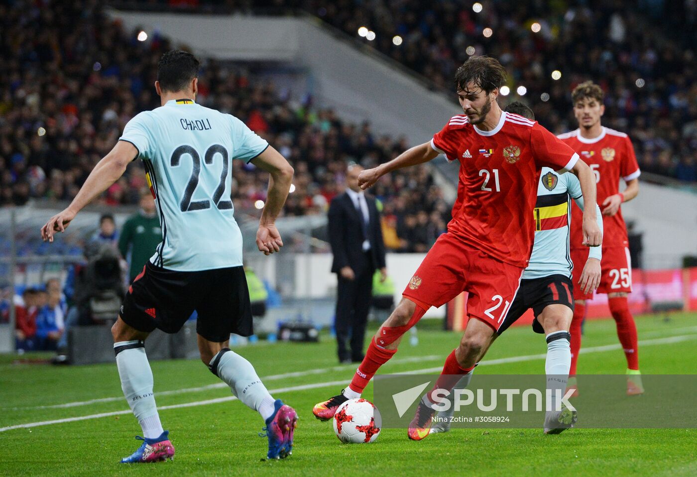 Football friendly Russia vs. Belgium