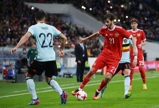 Football friendly Russia vs. Belgium