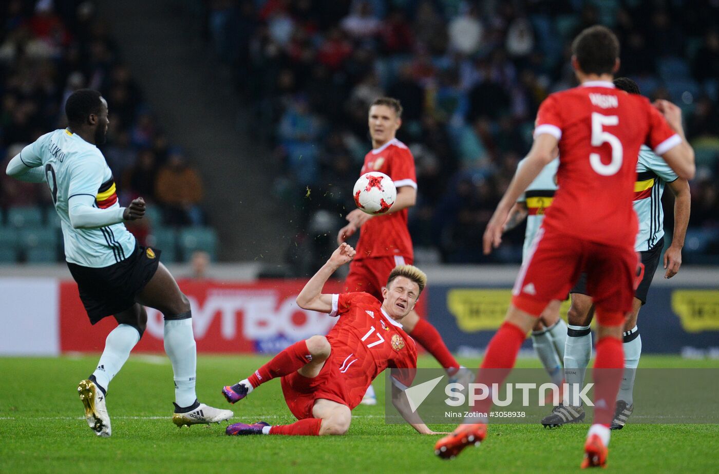 Football friendly Russia vs. Belgium