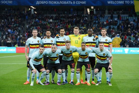Football. Friendly match. Russia vs. Belgium