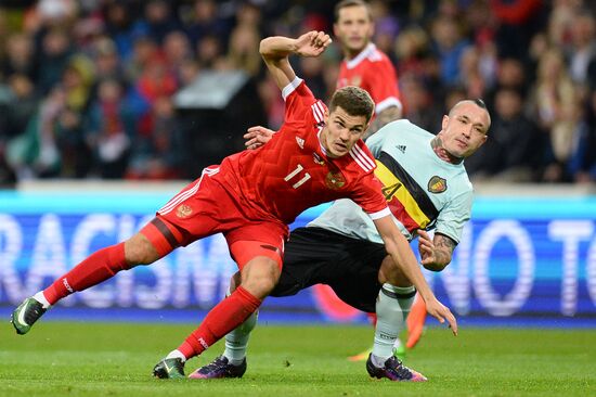 Football. Friendly match. Russia vs. Belgium