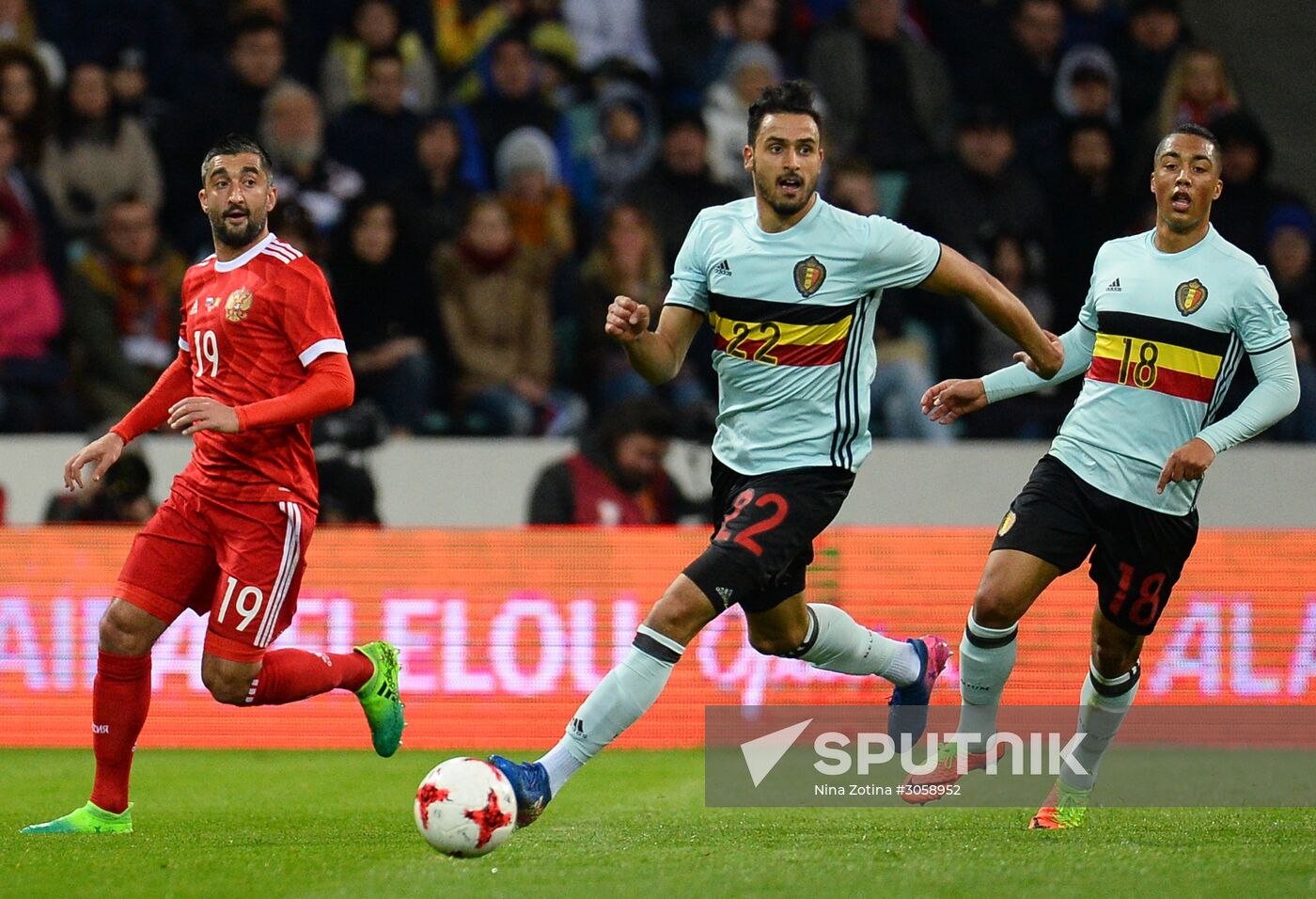 Football. Friendly match. Russia vs. Belgium
