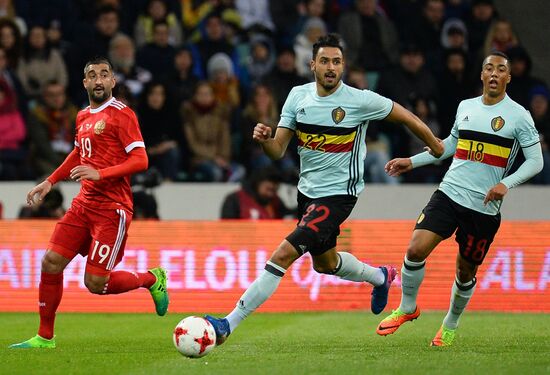 Football. Friendly match. Russia vs. Belgium