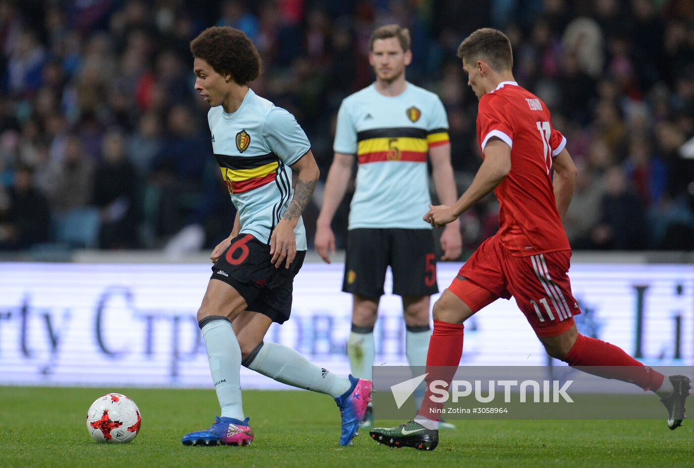 Football friendly Russia vs. Belgium