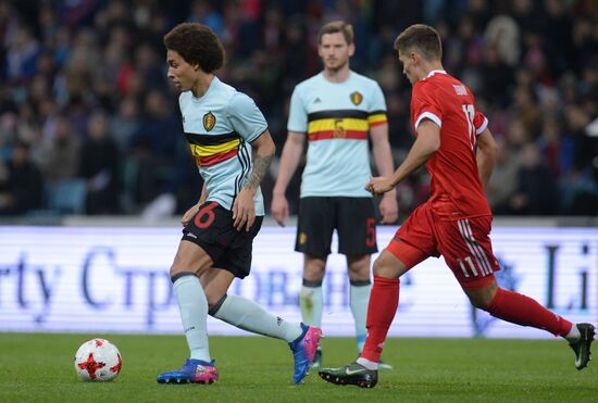 Football friendly Russia vs. Belgium