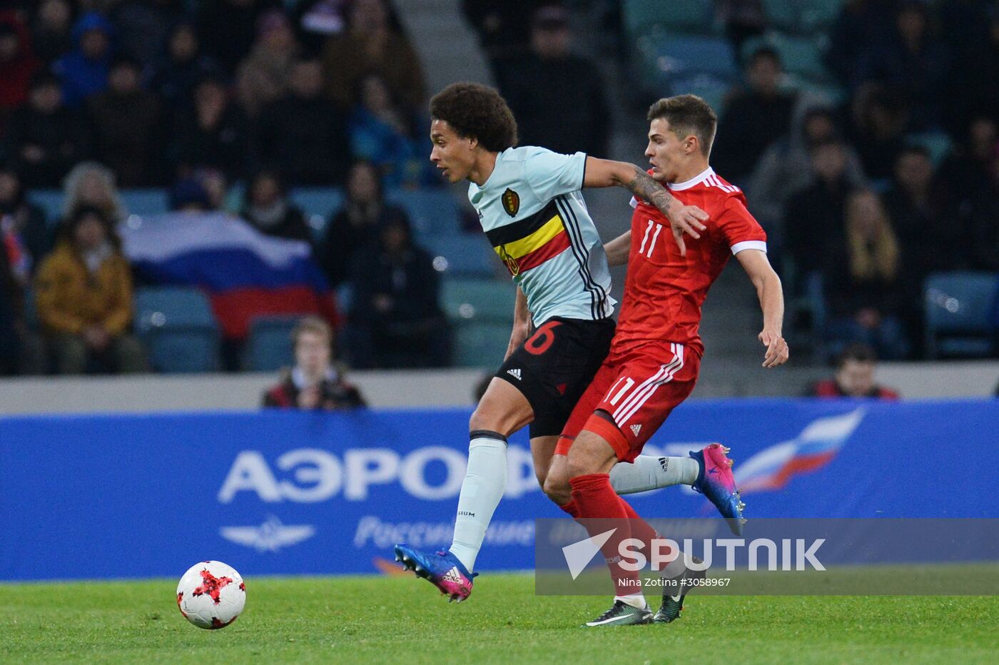 Football friendly Russia vs. Belgium