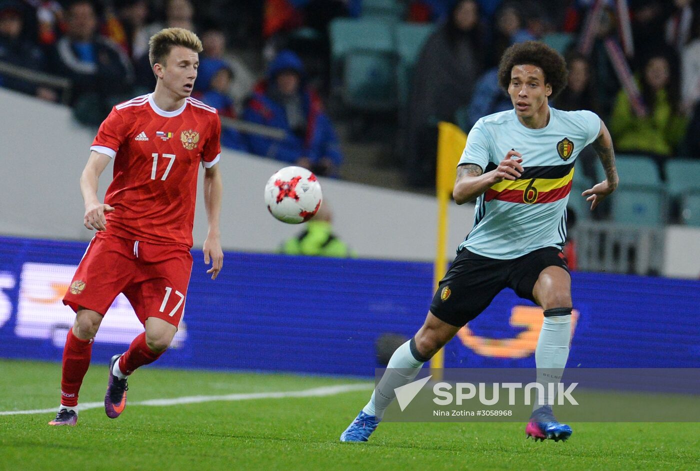 Football friendly Russia vs. Belgium