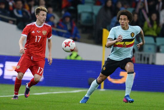 Football friendly Russia vs. Belgium
