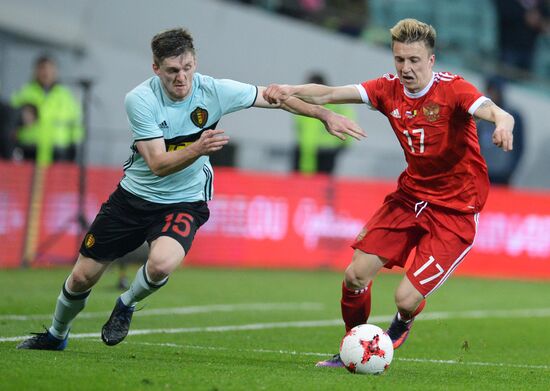 Football friendly Russia vs. Belgium