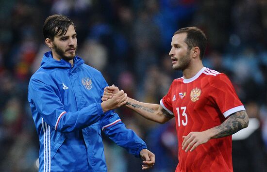 Football friendly Russia vs. Belgium