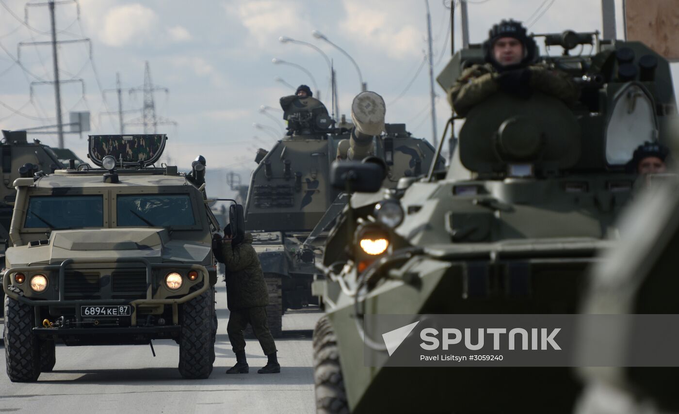 Victory Day Parade rehearsal in Yekaterinburg