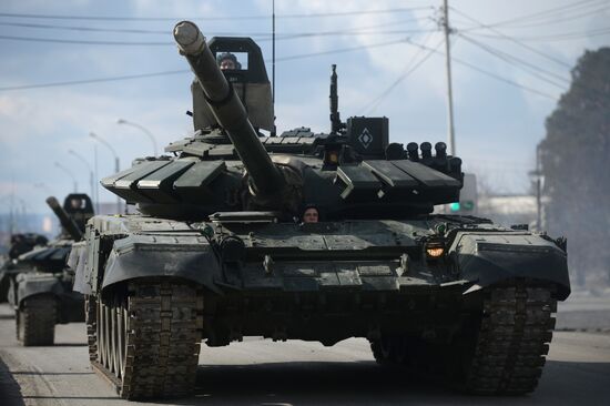 Victory Day Parade rehearsal in Yekaterinburg