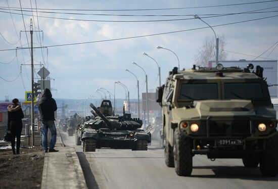 Victory Day Parade rehearsal in Yekaterinburg
