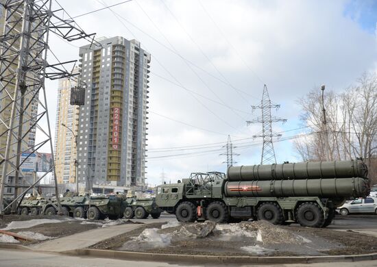Victory Day Parade rehearsal in Yekaterinburg