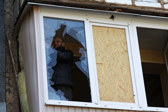 Donetsk shelling aftermath