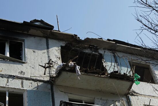 Donetsk shelling aftermath