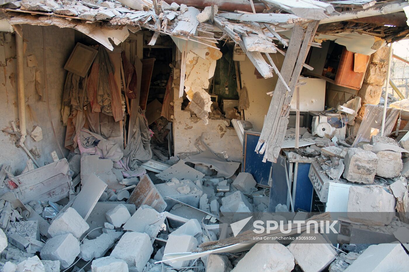 Donetsk shelling aftermath