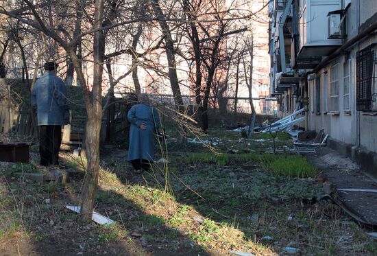 Donetsk shelling aftermath