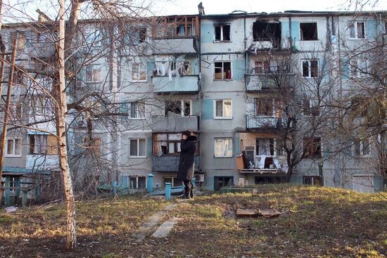 Donetsk shelling aftermath