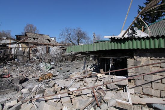 Donetsk shelling aftermath