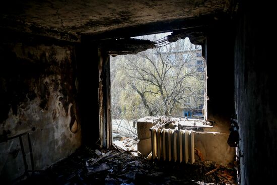 Donetsk shelling aftermath