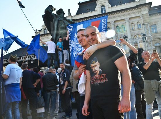 Rally in support of Serbian presidential candidate Vojislav Seselj
