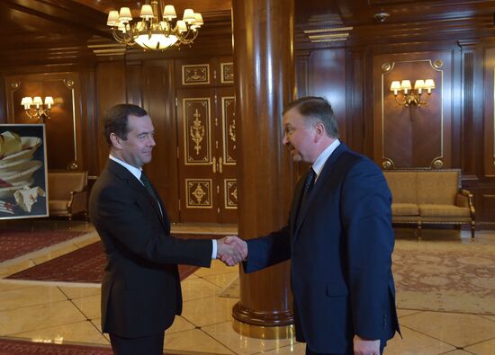 Prime Minister Dmitry Medvedev meets with Belarusian Prime Minister Andrei Kobyakov