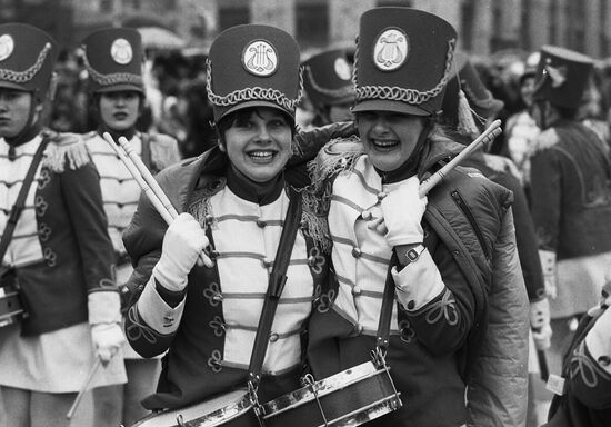 Brass band parade on Victory Day